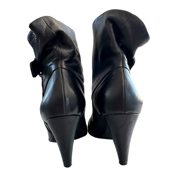 Steve Madden Jessii Leather Ankle Women's Black Bootie Size 6.5 - Picture 3 of 8